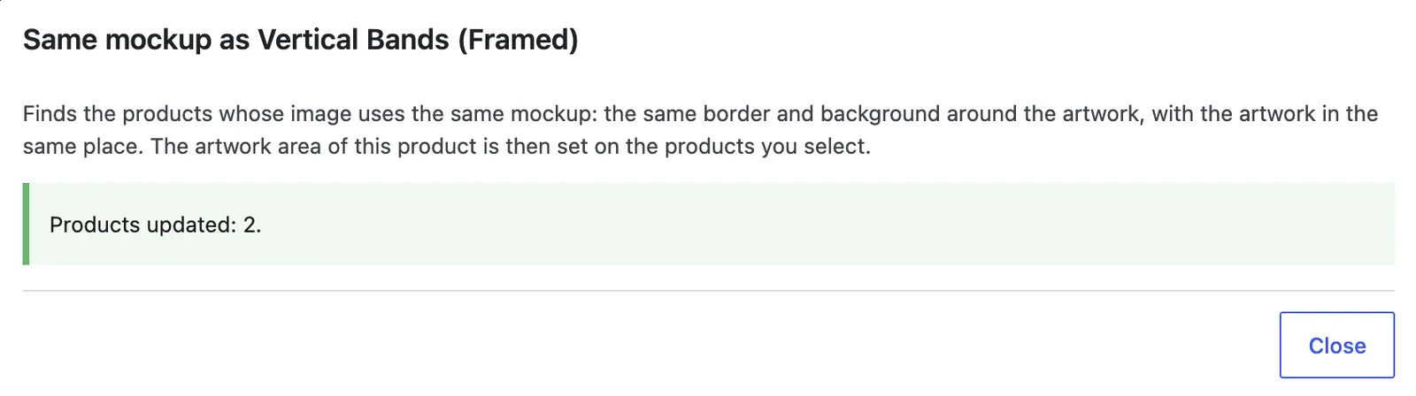 Both products now have the artwork area.
